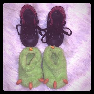 Converse/slippers 2 pairs of baby shoes